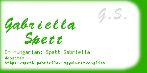 gabriella spett business card